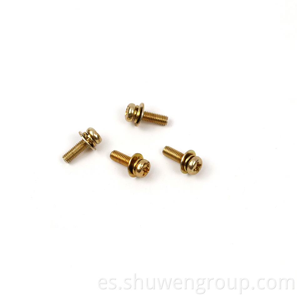 Gold Plated Precision Sems Screws